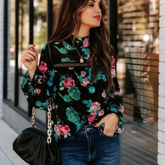 RIOS FLORAL LACE BLOUSE - Picture 5 of 8